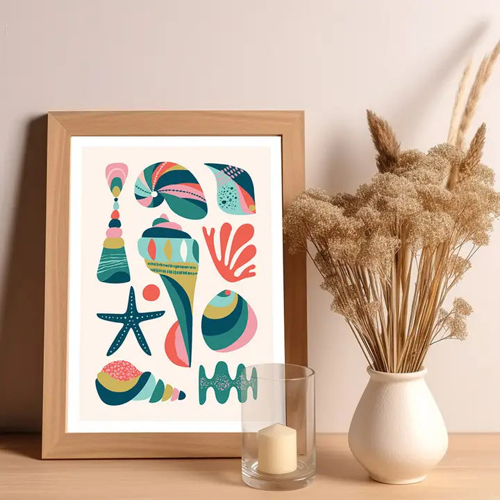 3 BIRDIES STUDIO- "Seashell" A5 Art Print