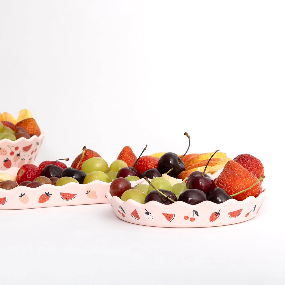 CHINO CLUB- Pink Fruits Silicone Bowl and Plate Set