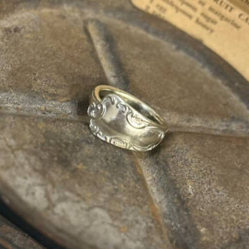 MOLLY MADE- "Etched Flourish" Silverware Handle Ring