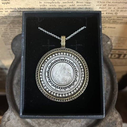 MOLLY MADE- "1954 Sixpence" Triple Pendant Necklace