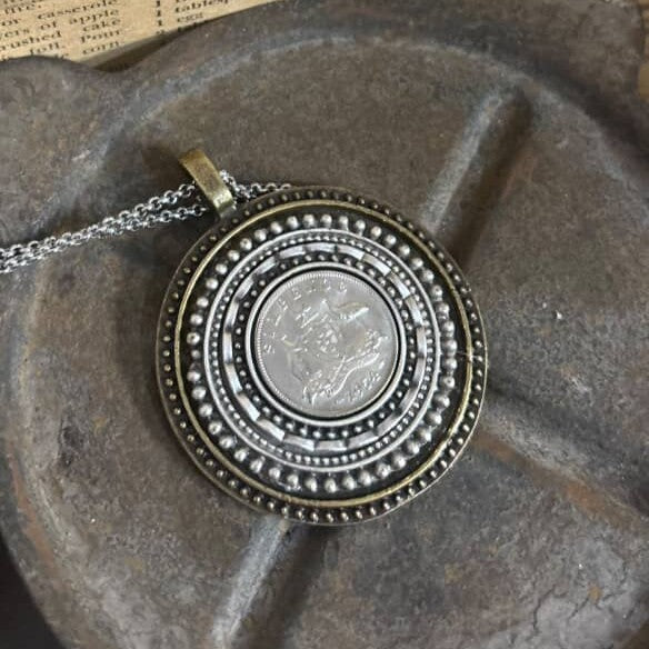 MOLLY MADE- "1954 Sixpence" Triple Pendant Necklace