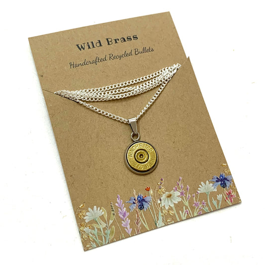 WILD BRASS- Pendant Necklace with Brass Primer