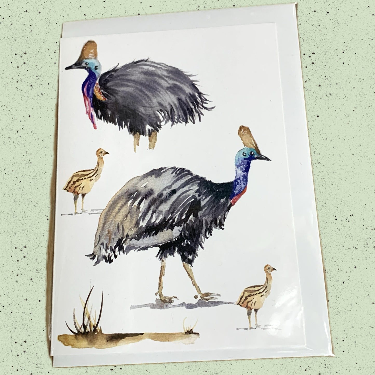 ESZTER'S CREATIONS- "Cassowary"- Greeting Card