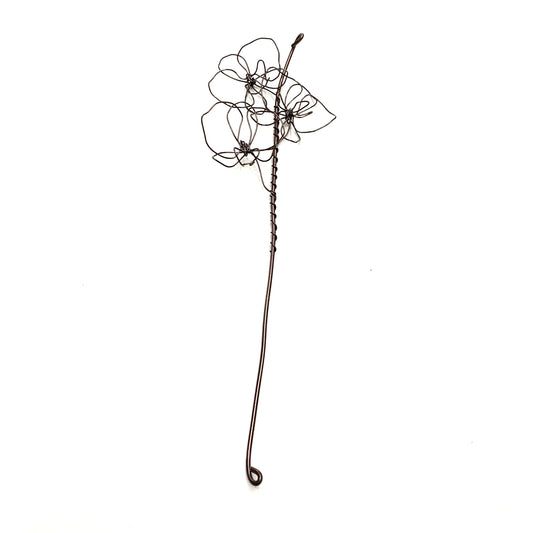 CARLEY CLARKE-RUSHTON - "Orchid #2" Wire Wall Hanging/Sculpture