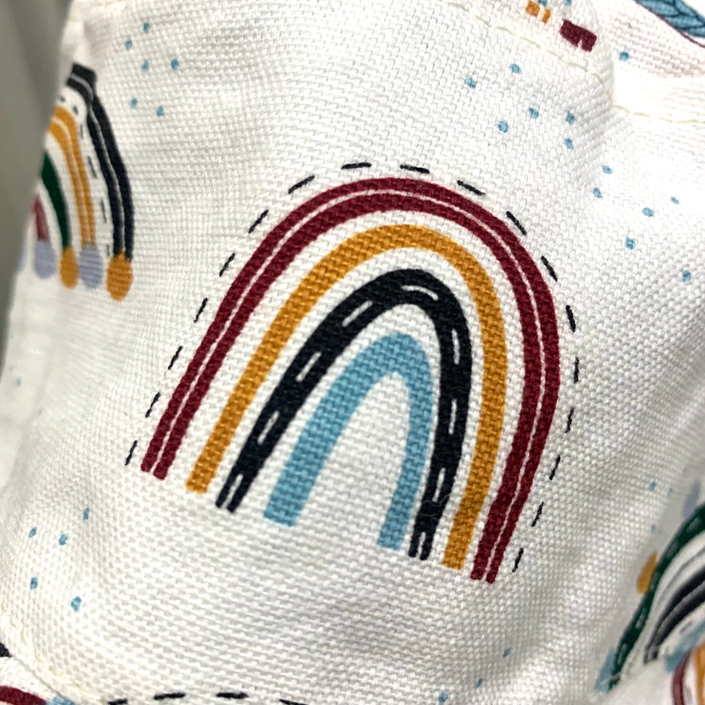 Teacups n Quilts- Boho Rainbow Fabric Hat - Small Adult/Large Child Size