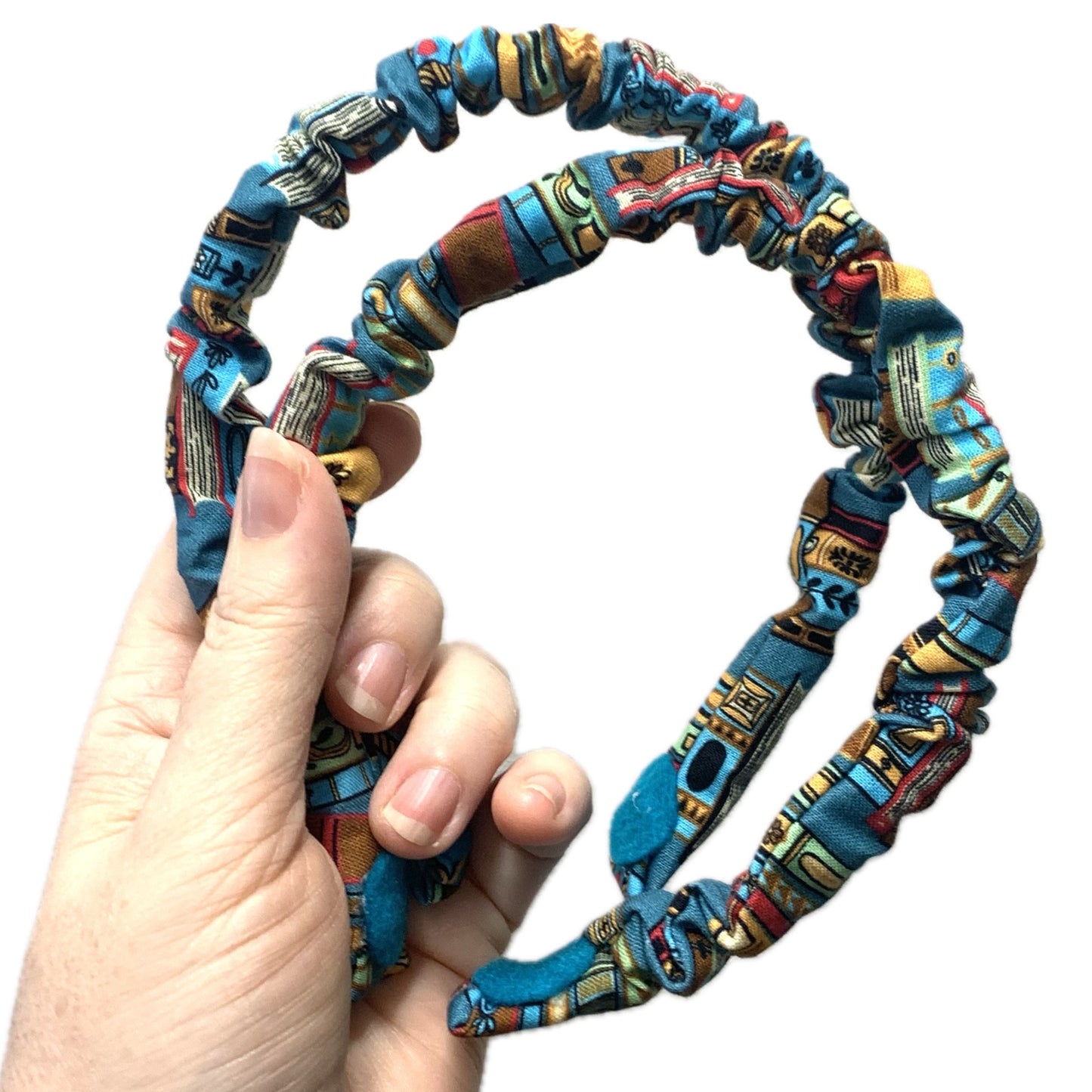 THIS BIRD HAS FLOWN - "Book Shelf"- SMALL SCRUNCHIE HEADBANDS