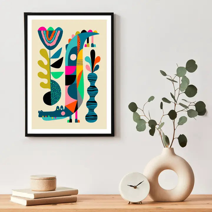 3 BIRDIES STUDIO- "Crocodile" A5 Art Print