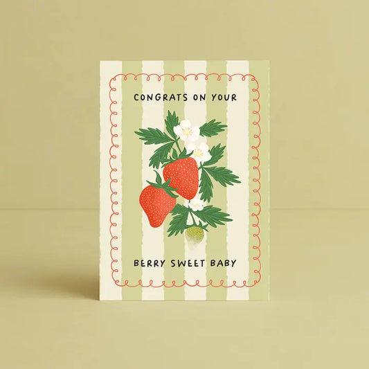 DAYMAKER STATIONERY- "Berry  Sweet " - Baby Card