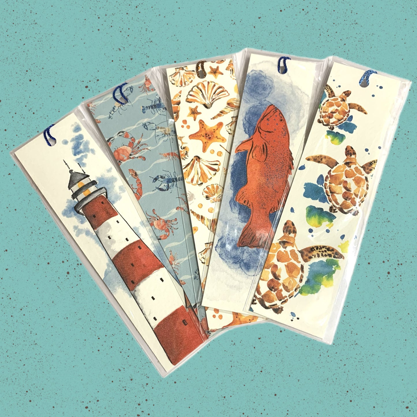 ESZTER'S CREATIONS- "Shells" Bookmark- Textured Paper