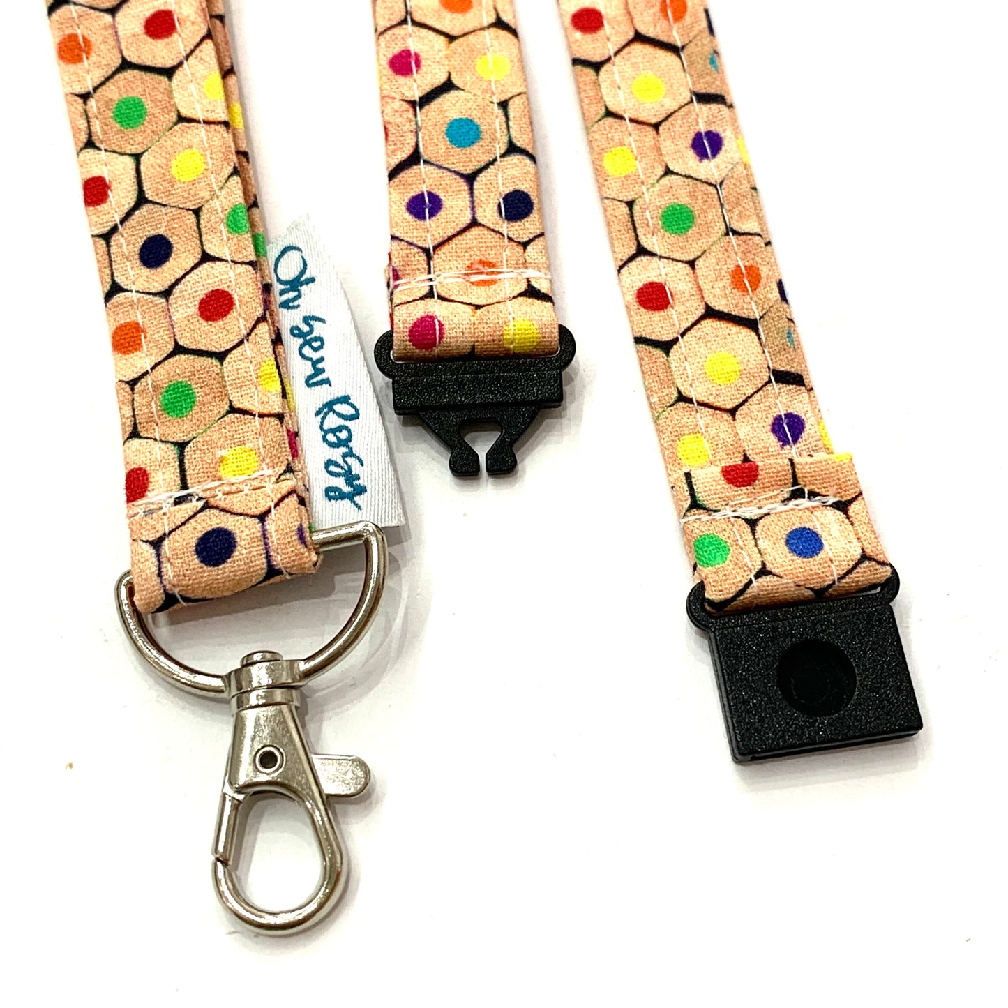 OH SEW ROSY: FABRIC LANYARD - Coloured Pencils