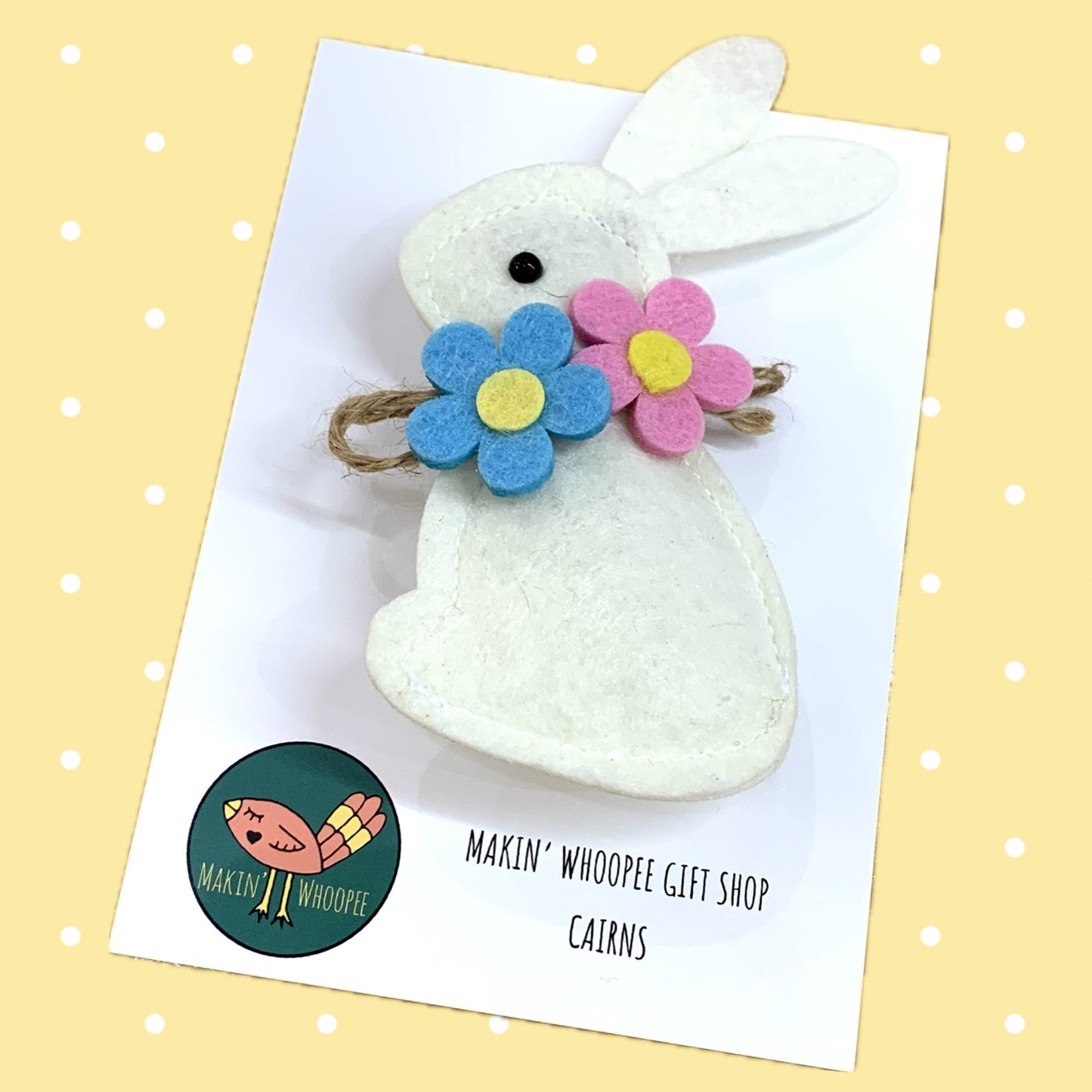 MAKIN' WHOOPEE BROOCH - Spring Bunny Brooch