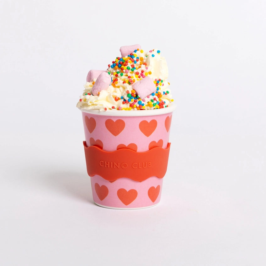 CHINO CLUB- Kids 8oz Reusable Cup- Hearts