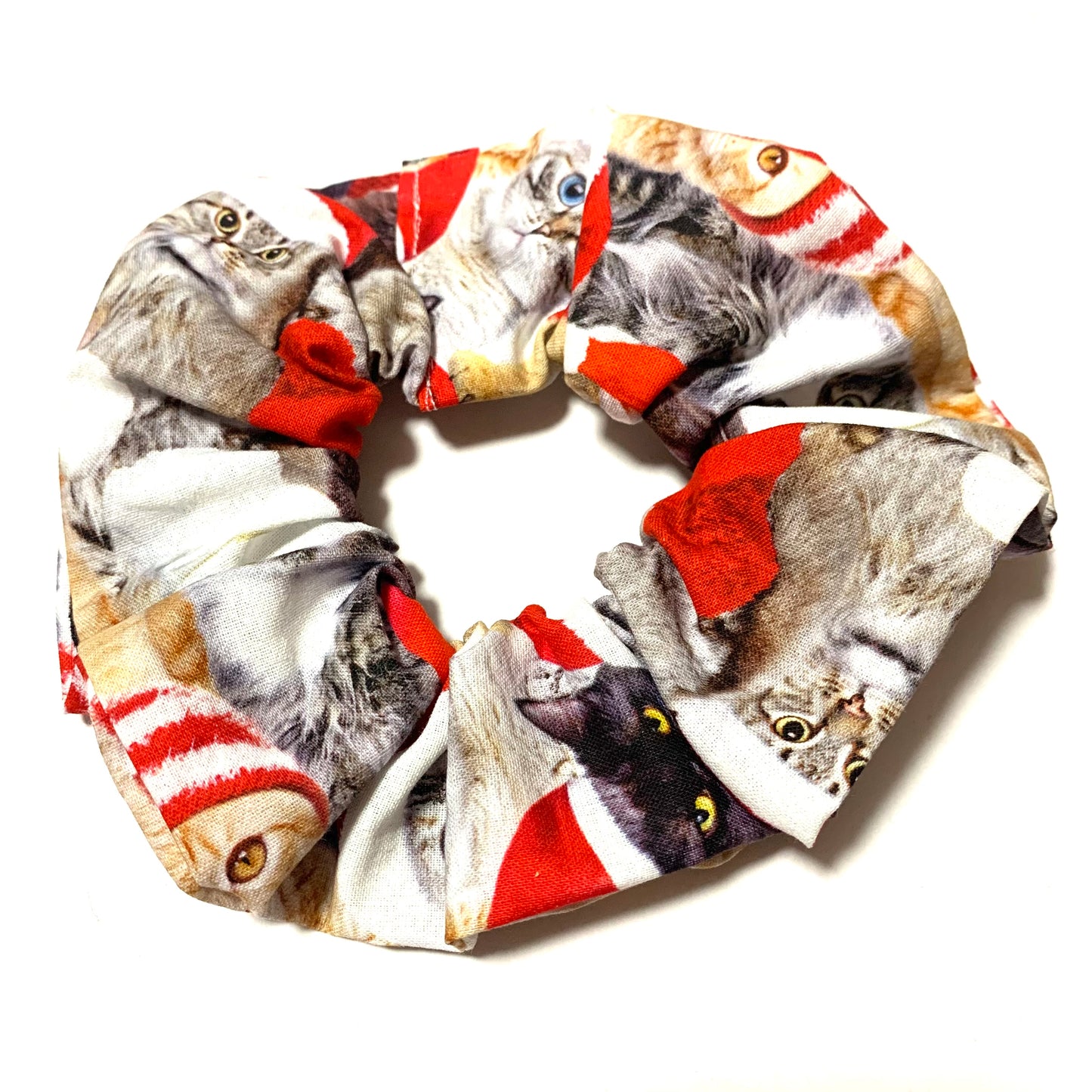 MUMMA WHOOPEE - Jumbo "Christmas Kitties" Christmas Scrunchies