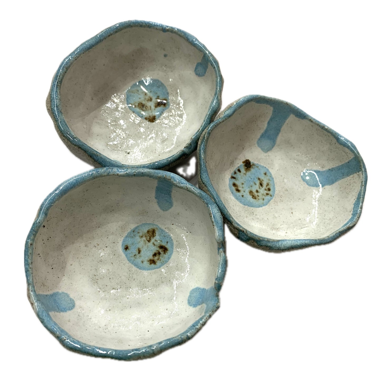 POTTERESS BY ALICIA - Small Bowl Sets- Blue & White #3