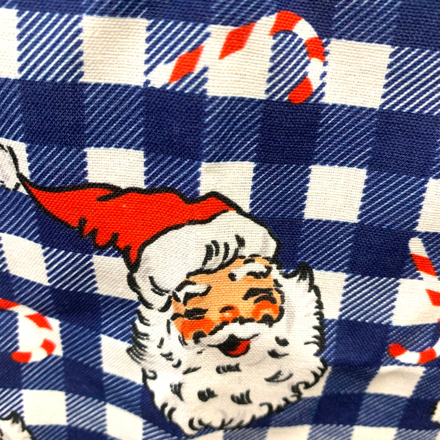 MUMMA WHOOPEE - "BLUE CHECK SANTAS" Apron