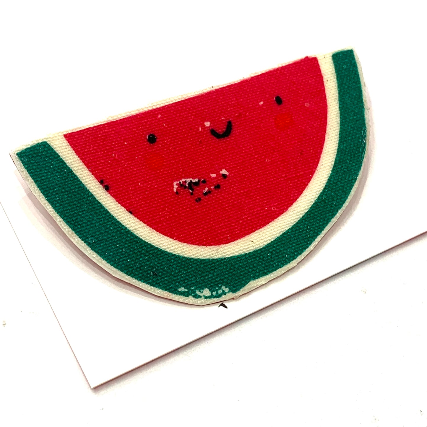 THIS BIRD HAS FLOWN- "Watermelons" Cute Fruits- Fabric Remnant Brooches
