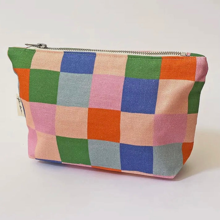 FABRIC DRAWER- Handmade Make-Up, Travel, Clutch Zip Purse - Picnic