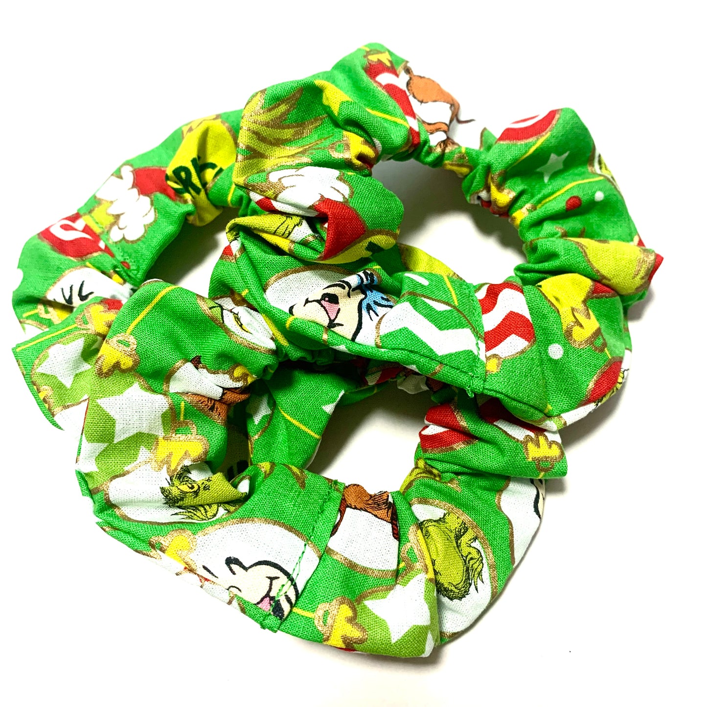 MUMMA WHOOPEE - Regular “Green Grinch” CHRISTMAS SCRUNCHIES