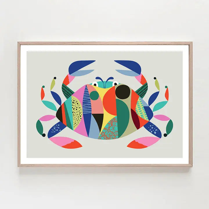 3 BIRDIES STUDIO- "Crab" A4 Art Print