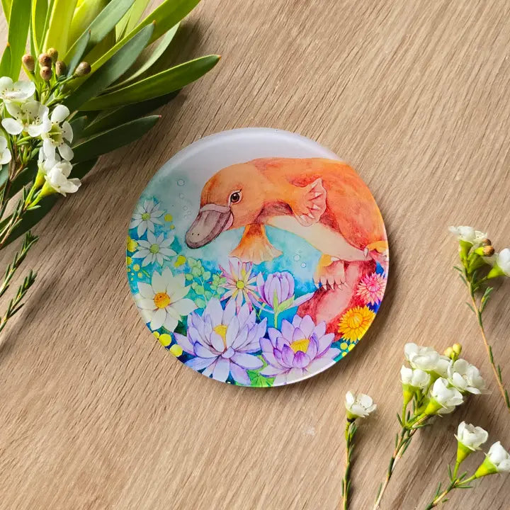 WATERCOLOURS BY CAT- Platypus- Australian Animal Art Coaster