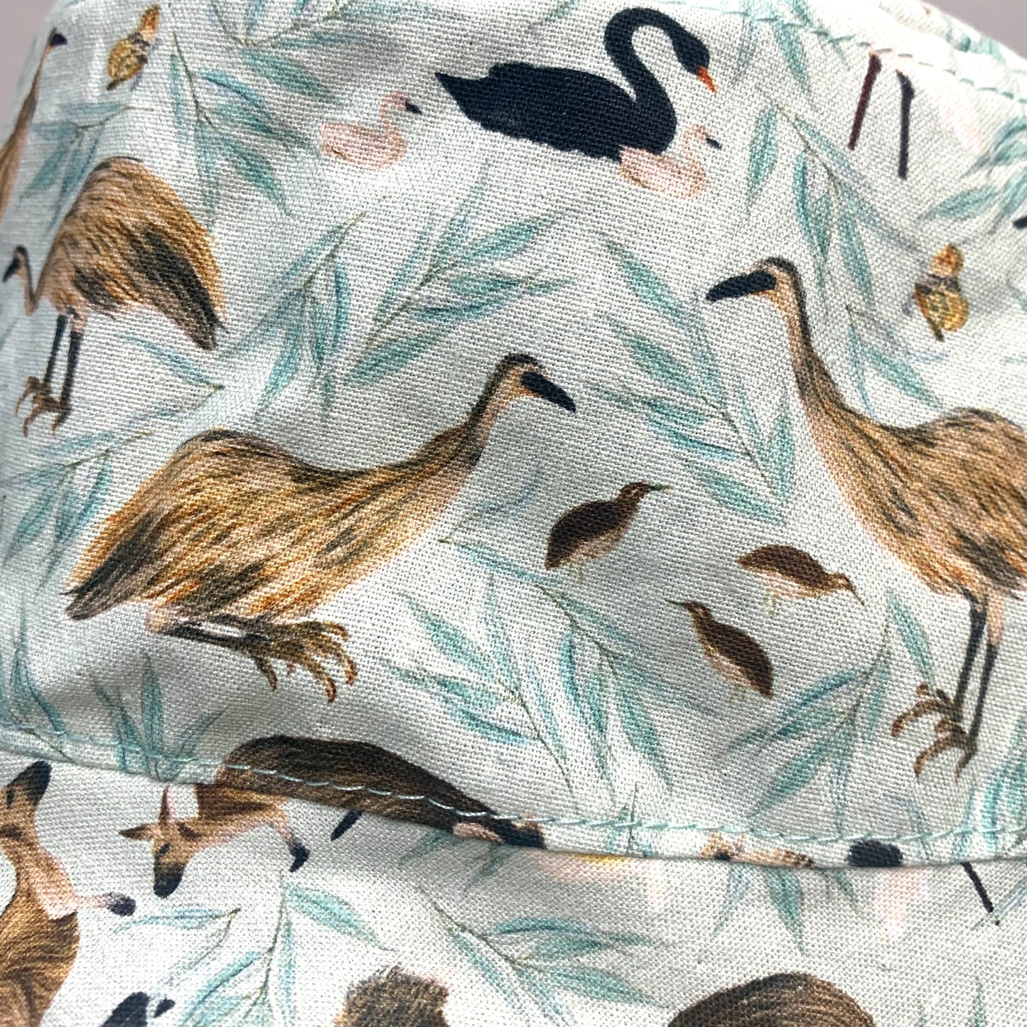 Teacups n Quilts- Aussie Animals & Gum Leaves Fabric Hat - Kids Size Large