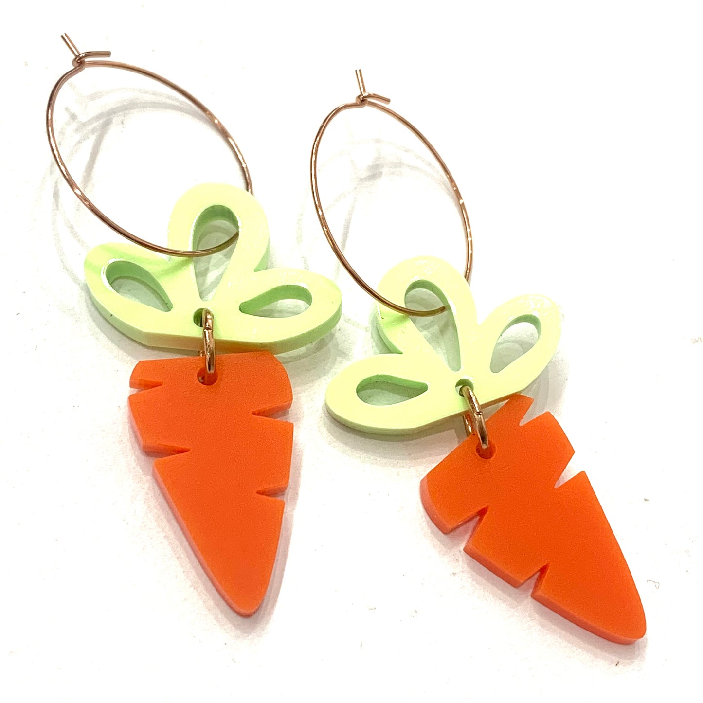 MAKIN' WHOOPEE - Loopy Carrots- Easter Hoop Dangles