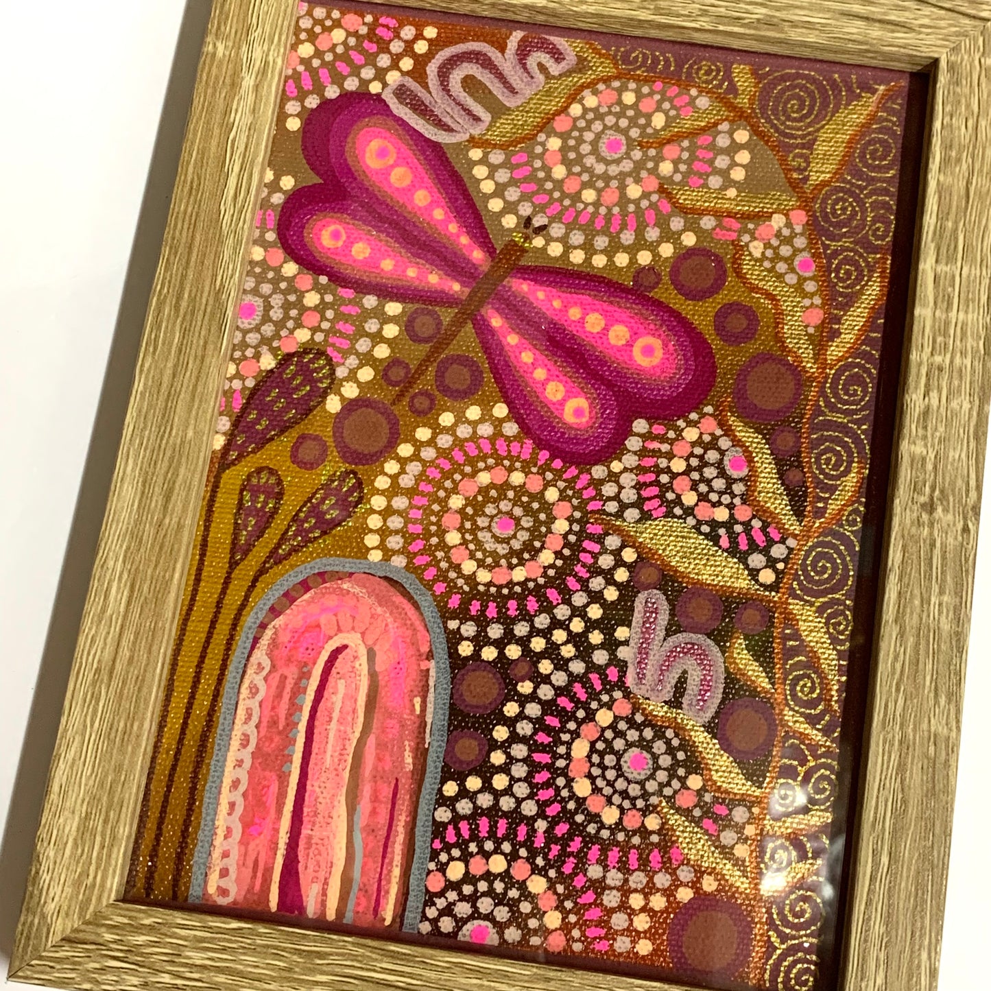 ART BY GAYLEE - Mini Timber Framed Original Painting #2- Purples