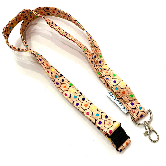 OH SEW ROSY: FABRIC LANYARD - Coloured Pencils