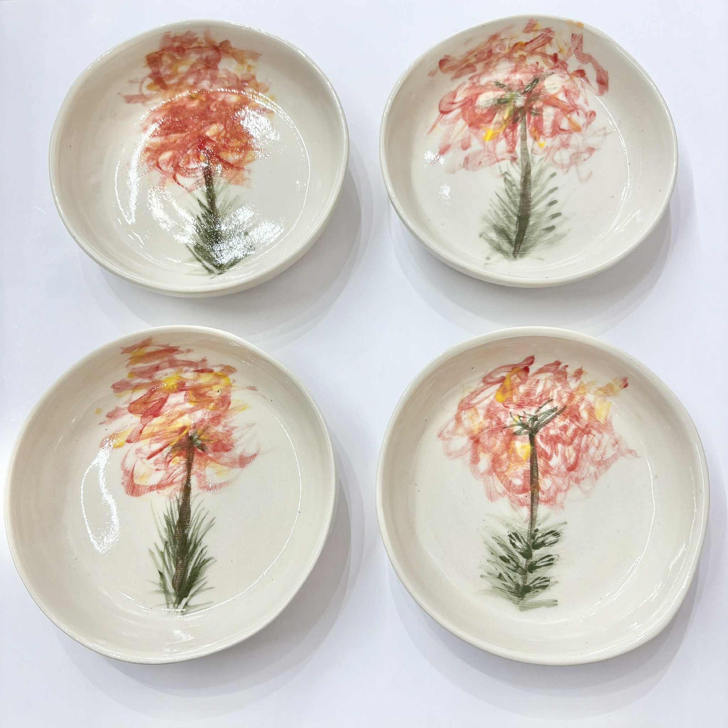 EARTH BY HAND- Bottlebrush Hand Painted Dishes