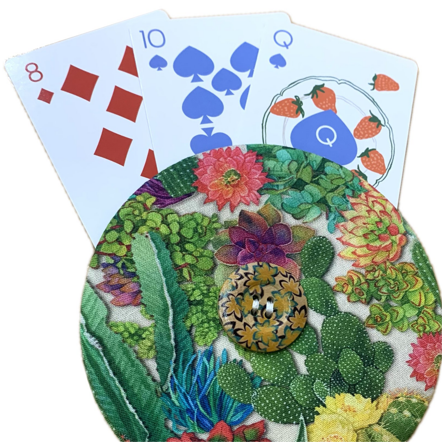 OH SEW ROSY: Playing Card Holders- CACTUS GARDEN