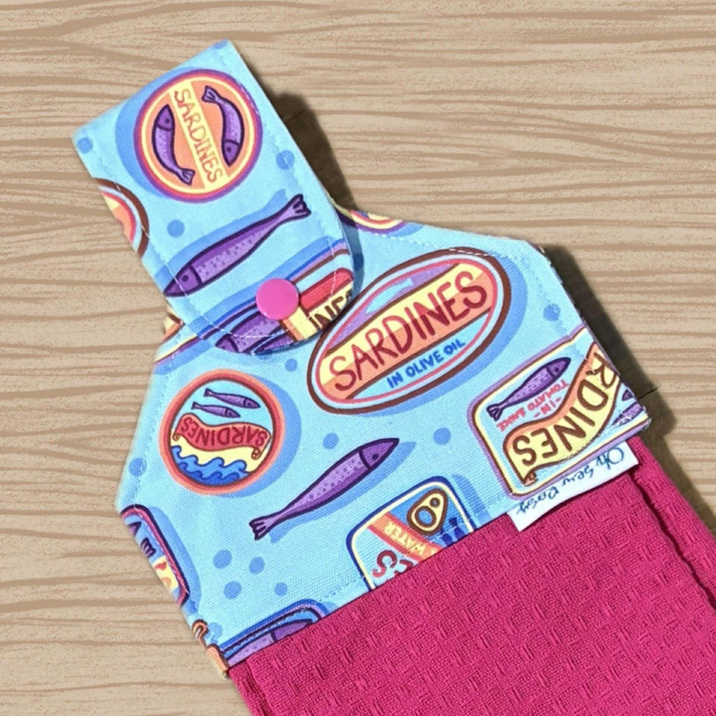 OH SEW ROSY: Hanging Towels - Sardines (Laura Wayne print)