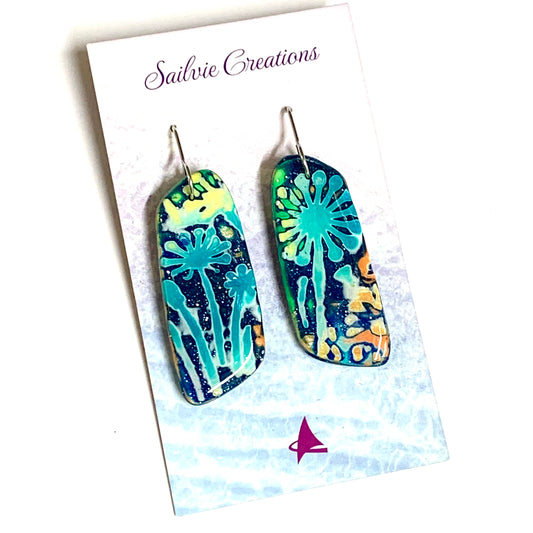 Sailvie Creations - Reef Rhomboid Hook Dangle Earrings