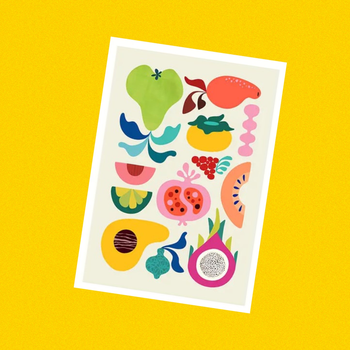 3 BIRDIES STUDIO- "Modern Fruit" A5 Art Print
