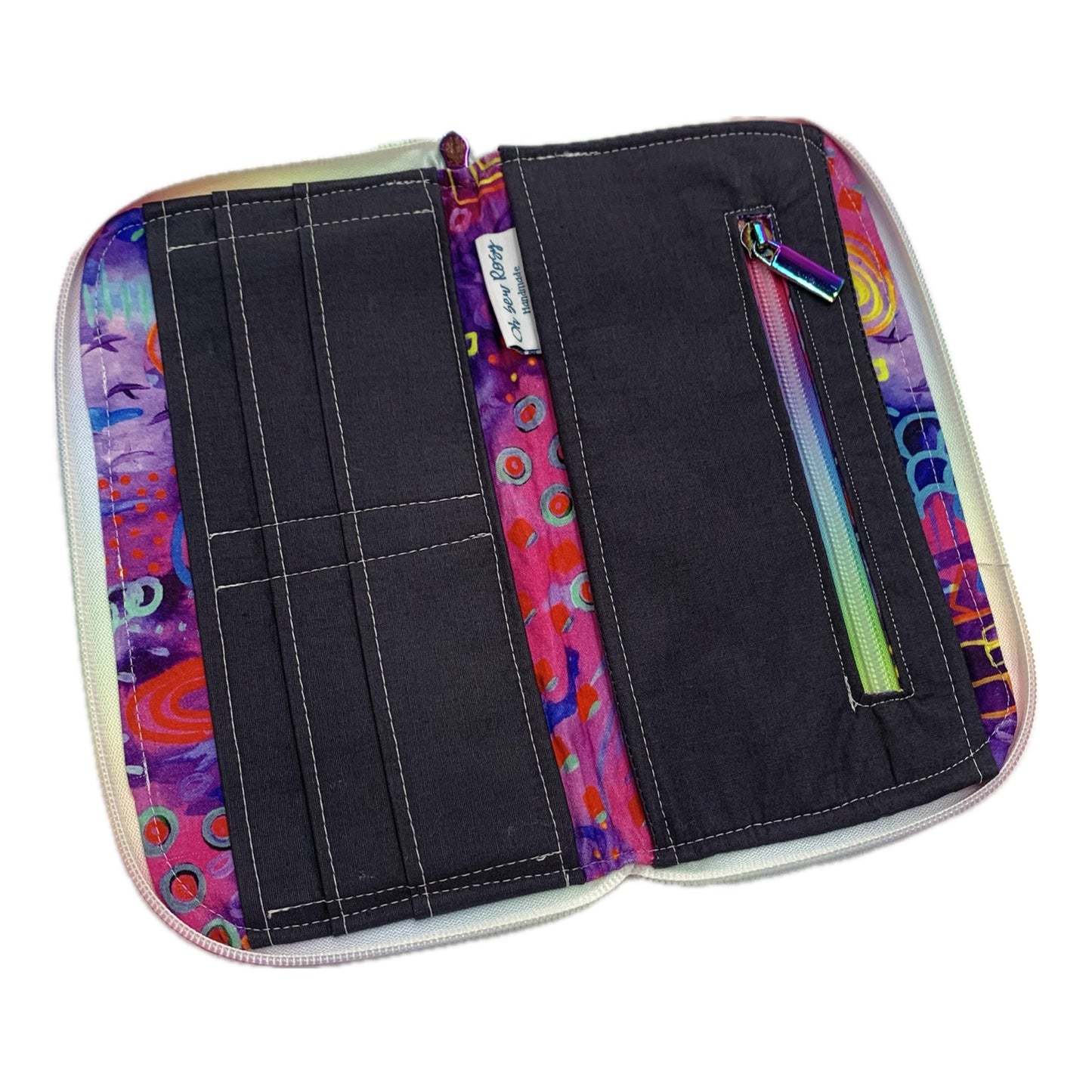 OH SEW ROSY: Wallets/Purses- Purple Abstract
