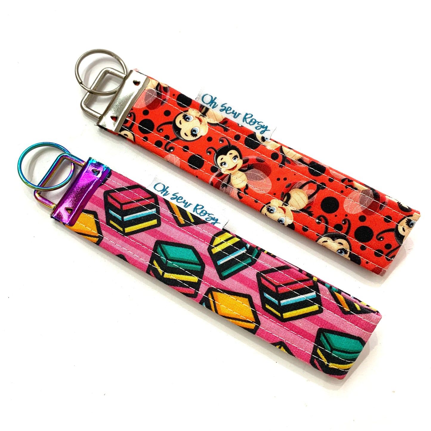 OH SEW ROSY: KEY FOBS/WRISTLET- LICORICE ALLSORTS