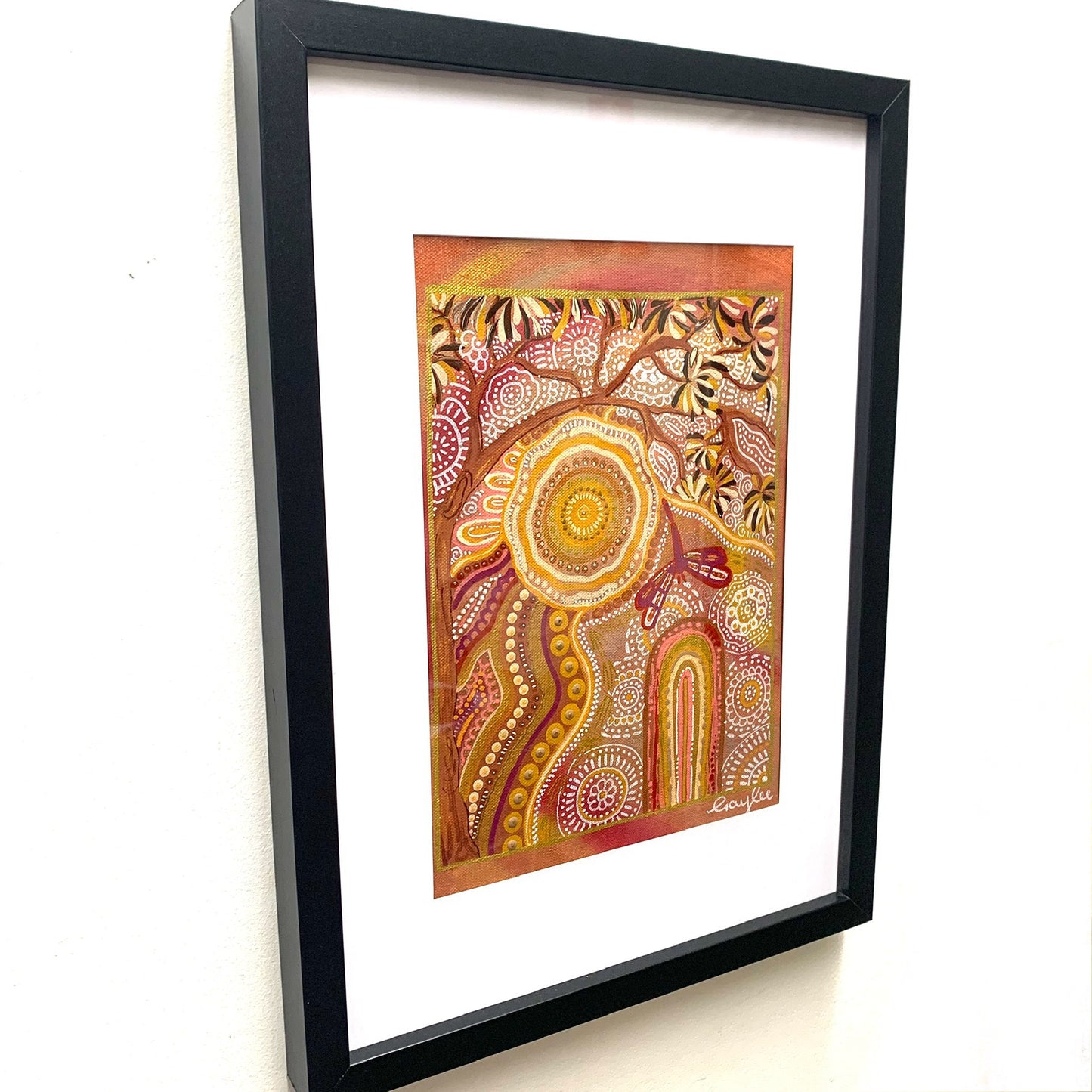 ART BY GAYLEE - Large Framed Original A4 Painting #1