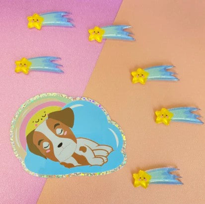 SHERBET CANDY- Far Far Away Collection - Sleeping on a Cloud Die Cut Sticker
