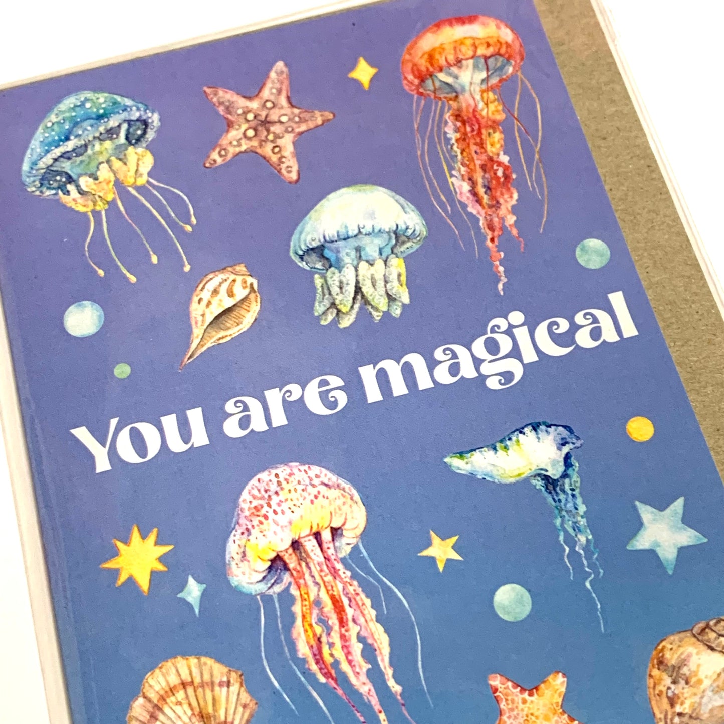 WATERCOLOURS BY CAT- "You Are Magical"- Jellyfish Greeting Card