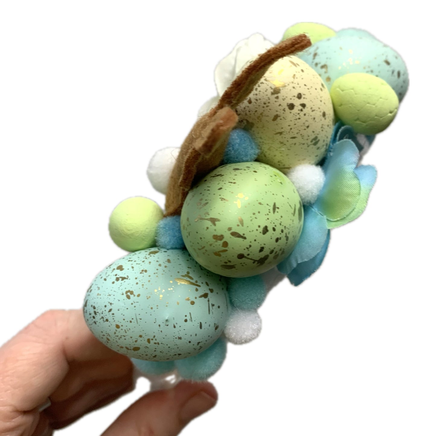 THIS BIRD HAS FLOWN- EASTER EGGS- Blues & Greens- MEDIUM HEADBAND