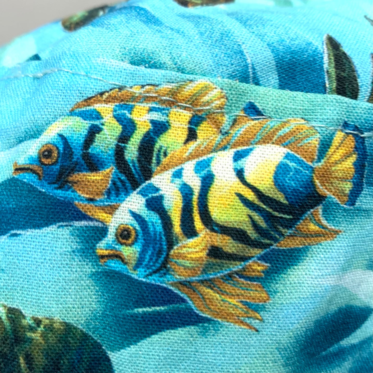 Teacups n Quilts - Turtles & Fish Fabric Hat - Kids Size Small