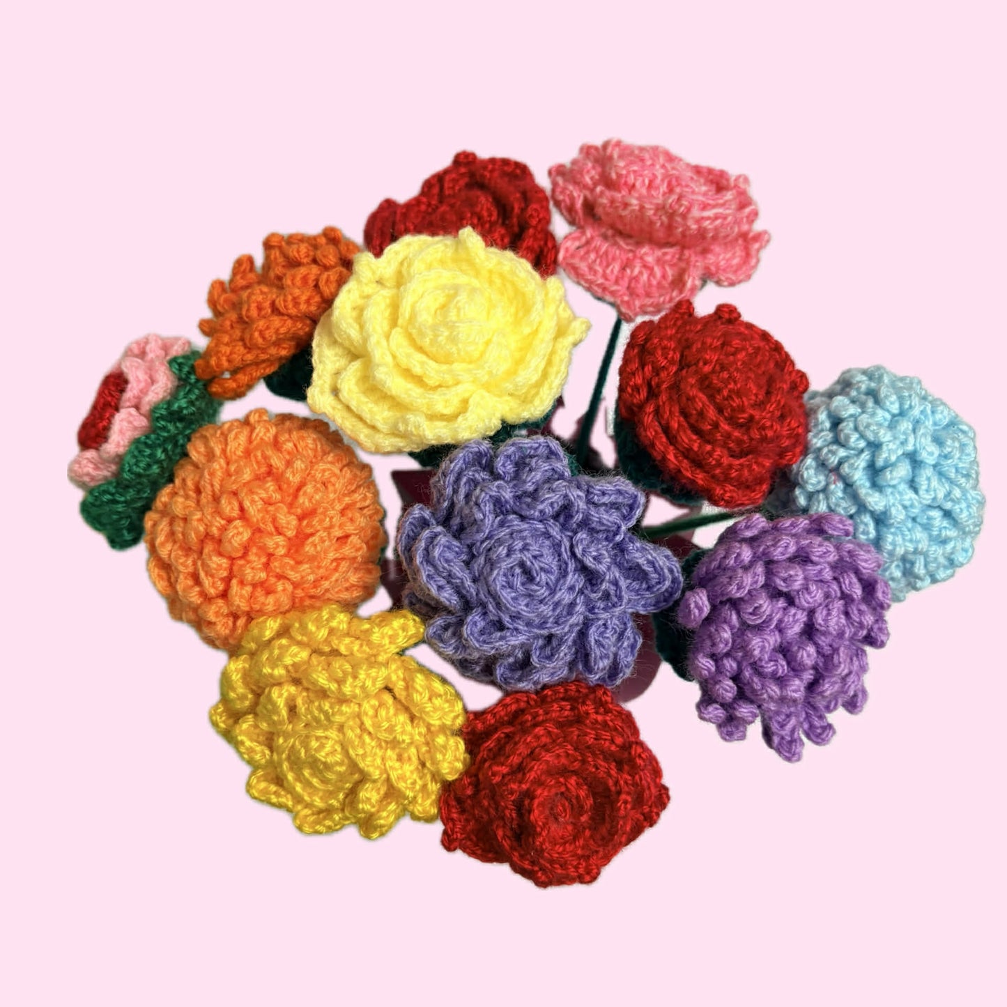 HOOKED BY JEN- Single Flower Bright Orange
