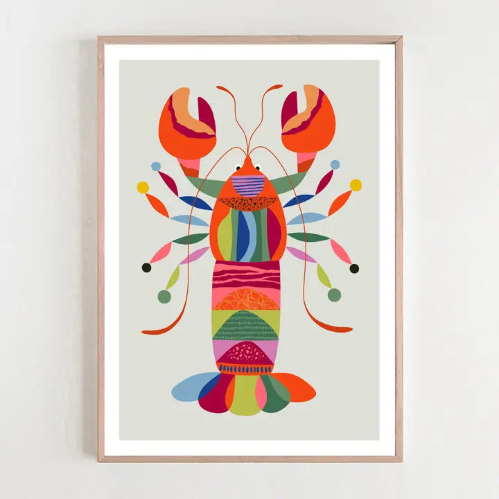 3 BIRDIES STUDIO- "Lobster" A4 Art Print