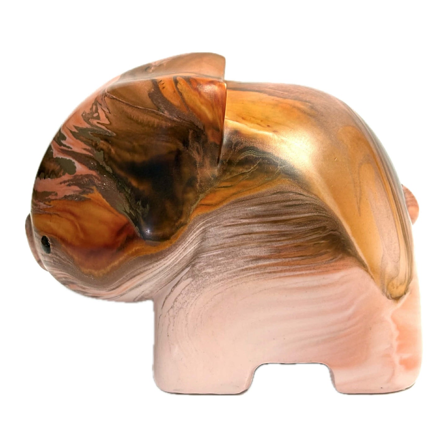 PETE CROMER - RESIN WOMBAT Natural #2 - Just Peachy & Browns