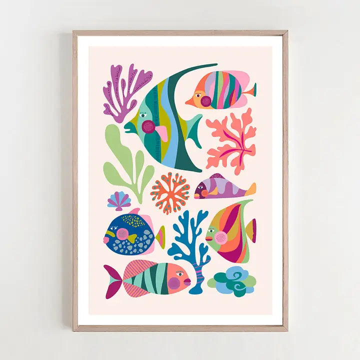 3 BIRDIES STUDIO- "Tropical Fish" A5 Art Print
