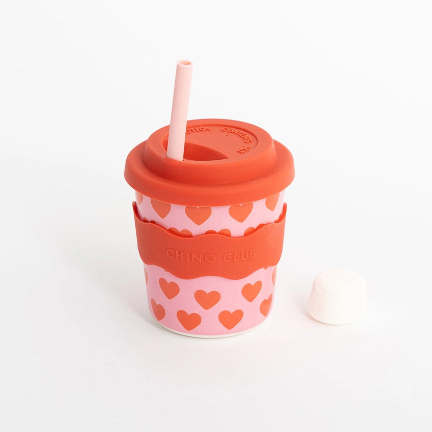 CHINO CLUB- Kids 8oz Reusable Cup- Hearts