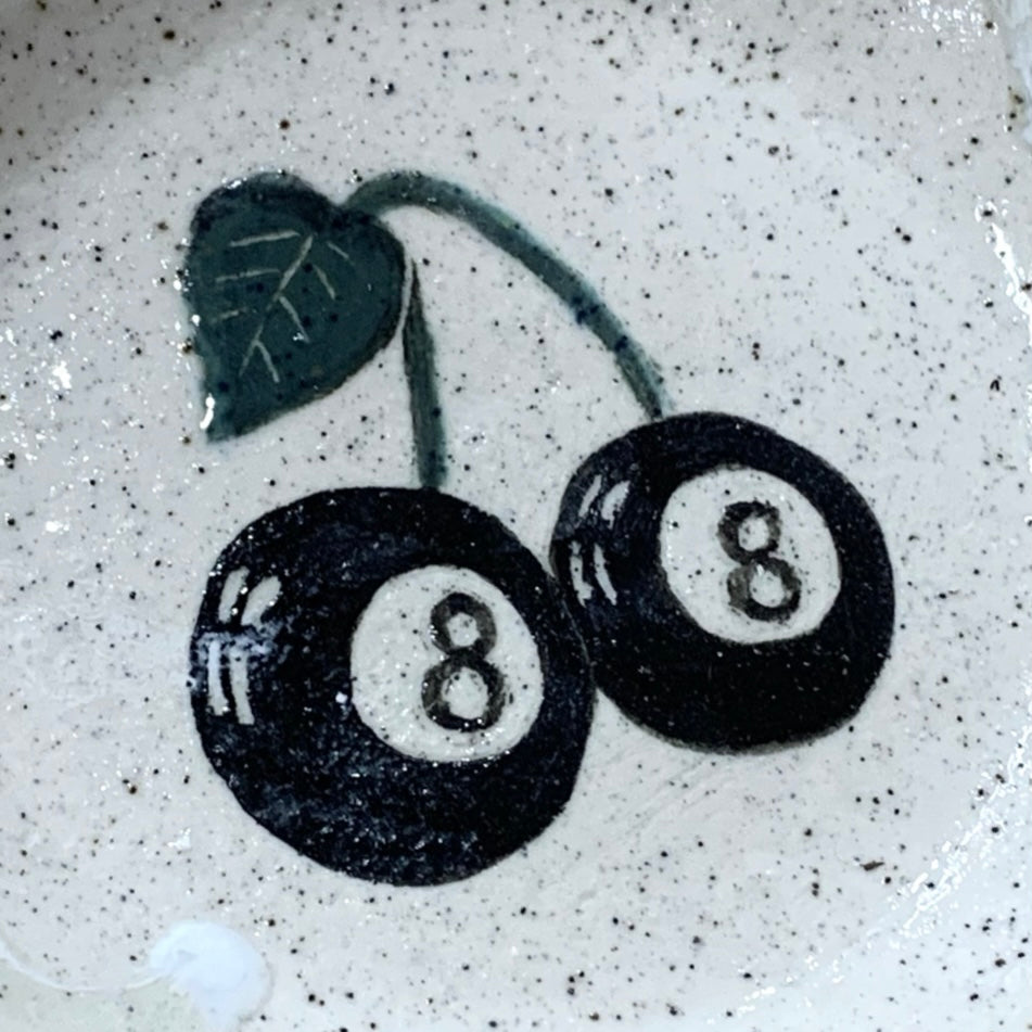 BELOVED POTTERY - Drawing Plate- Eight Ball Cherries