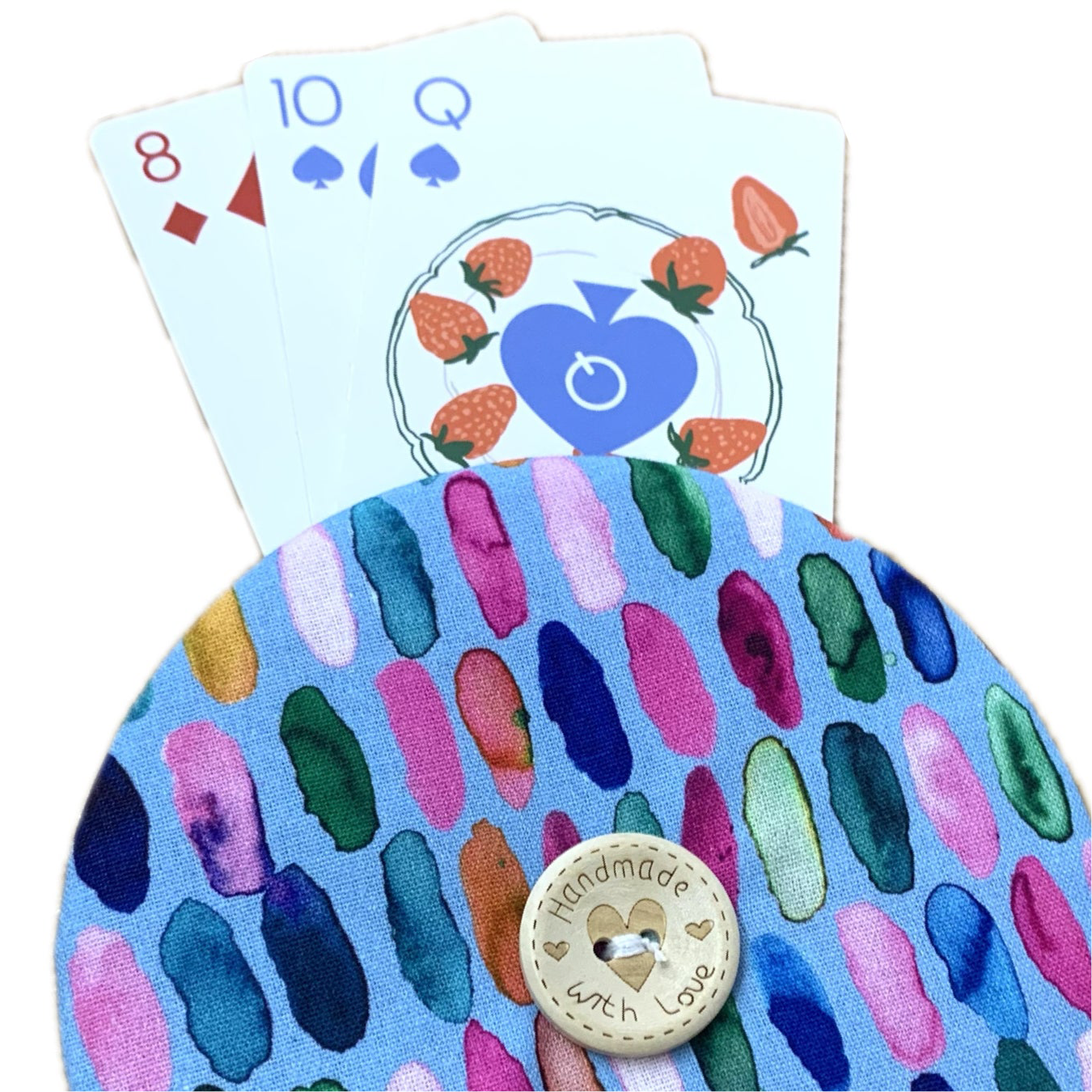 OH SEW ROSY: Playing Card Holders- WATERCOLOUR DASHES