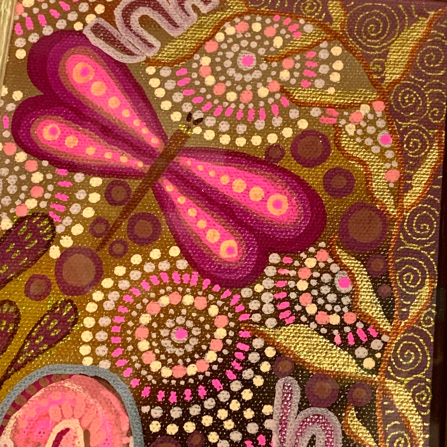 ART BY GAYLEE - Mini Timber Framed Original Painting #2- Purples