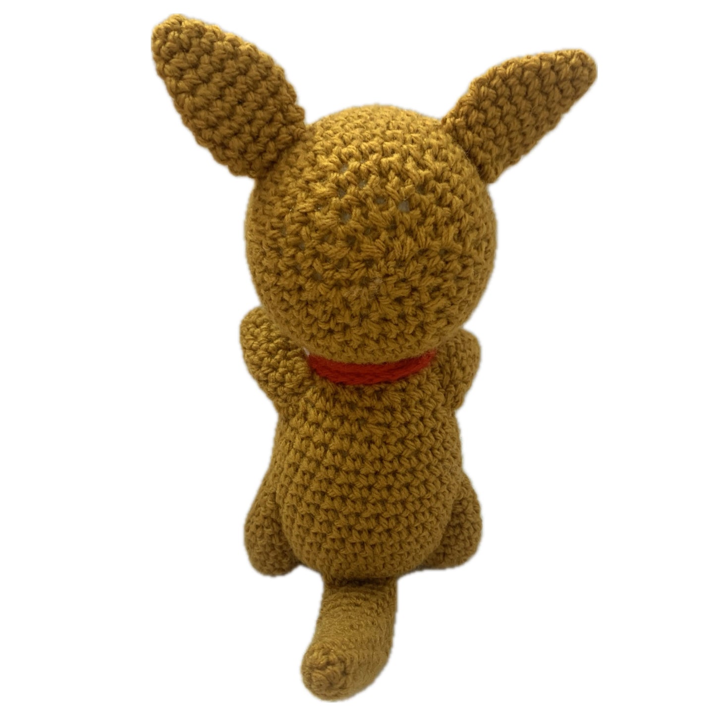 BEAKNITS- Crochet Kangaroo- Red Bow with Gum Leaf