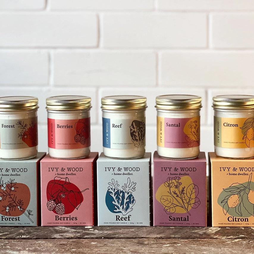 IVY & WOOD - Reef Scented Candle 'Homebody' Collection